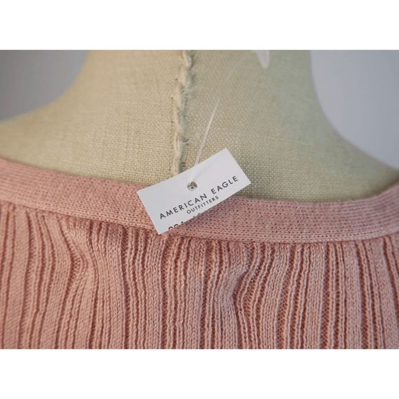 AMERICAN EAGLE | NWT American Eagle Ribbed V-neck Crop Top Size MEDIUM - Picture 4 of 8